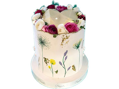 Heart Flower Cake