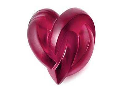 LQ PAPERWEIGHT HEARTS RED