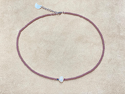 Lilac Necklace with Pearl