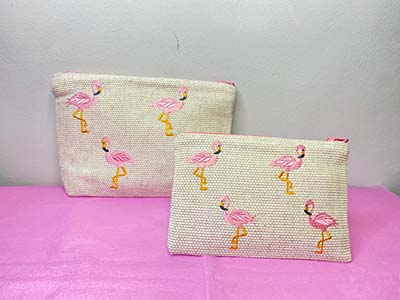 Flamingo Pouches Set