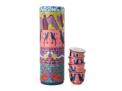 Birds of Paradise Coffee Cups Gift Set 