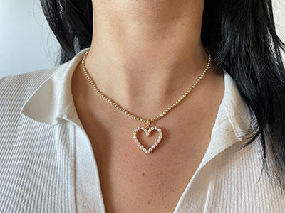 Heart Gold Plated Necklace | Birthday Present