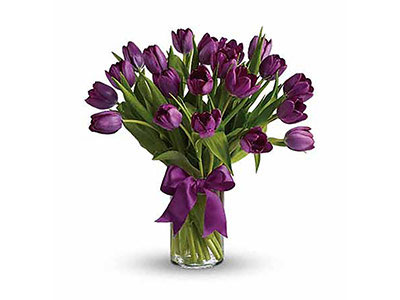 Purple Tulips Bouquet | Wedding Anniversary Present