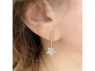 Pending Star - Gold Plated Earrings