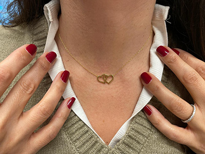 Two Hearts Intertwined Necklace  