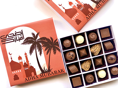 Eid Al Adha Orange Chocolate Box-Small