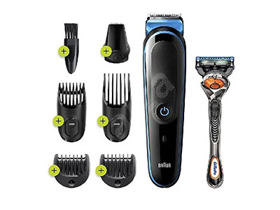 All-in-One trimmer 5 for Face, Hair, and Body, Black/Blue|Giftonclick