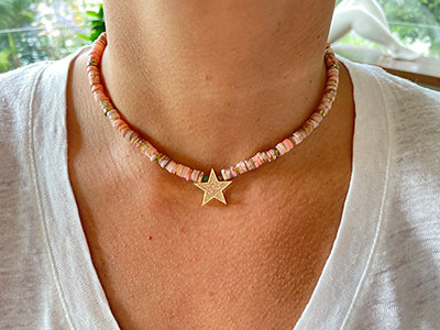 Beads Star Pendant Necklace|Women Accessories