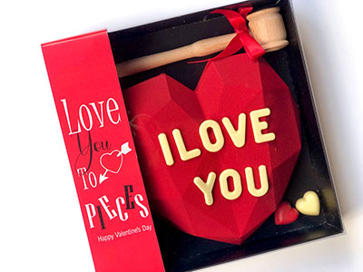 Breakable Velvet Heart With Hammer|Giftonclick