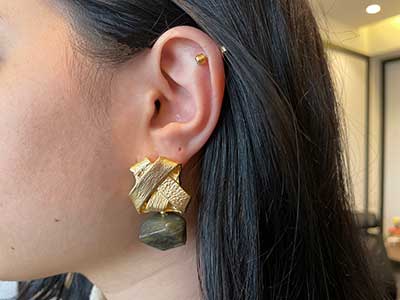 Twisted Stone Earrings
