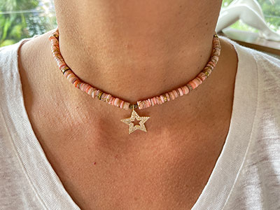 Star Pendant Beads Necklace|Women Accessories