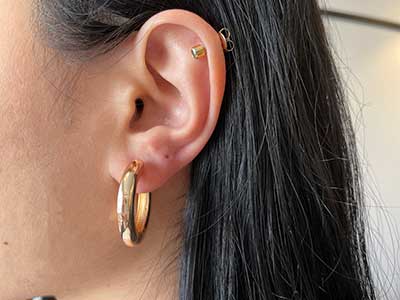 Golden Loop Earrings | Gift for Women