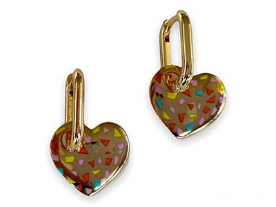 Confetti Heart Earrings | Birthday Present