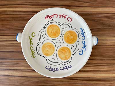 Hand Painted Ceramic Eggs Platter