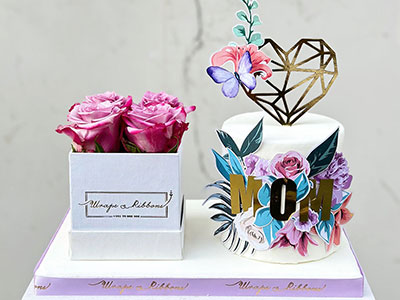 Sweetest Mom Cake & Flower Box|Mother