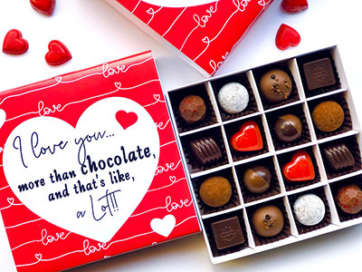 I Love You More Than Chocolate Valentine Assortment Chocolate Box 