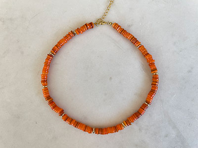 Orange Beads Necklace| Giftonclick