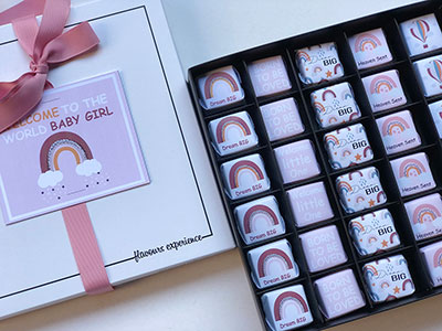 Rainbow Baby Born Girl Chocolate Box