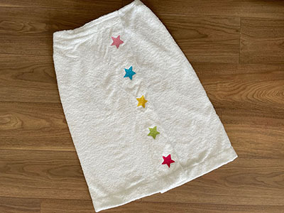  Bath Wrap Around Towel - Colored Stars